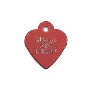 Tag heart small red
