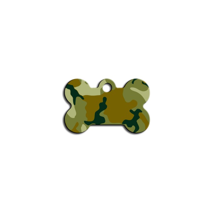 Tag bone small green camouflage
